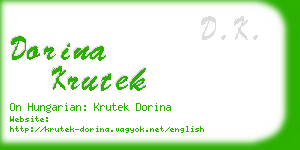 dorina krutek business card